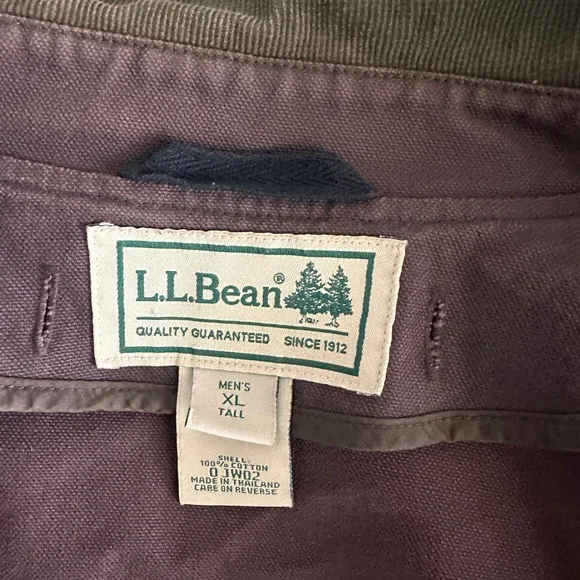 Vintage LL Bean Barn Coat Oversized Chore Jacket Detachable Wool Lined XL Tall - Picture 9 of 16